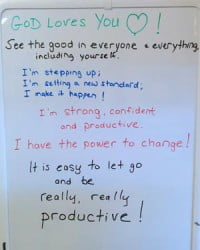 Productivity Messages White Board